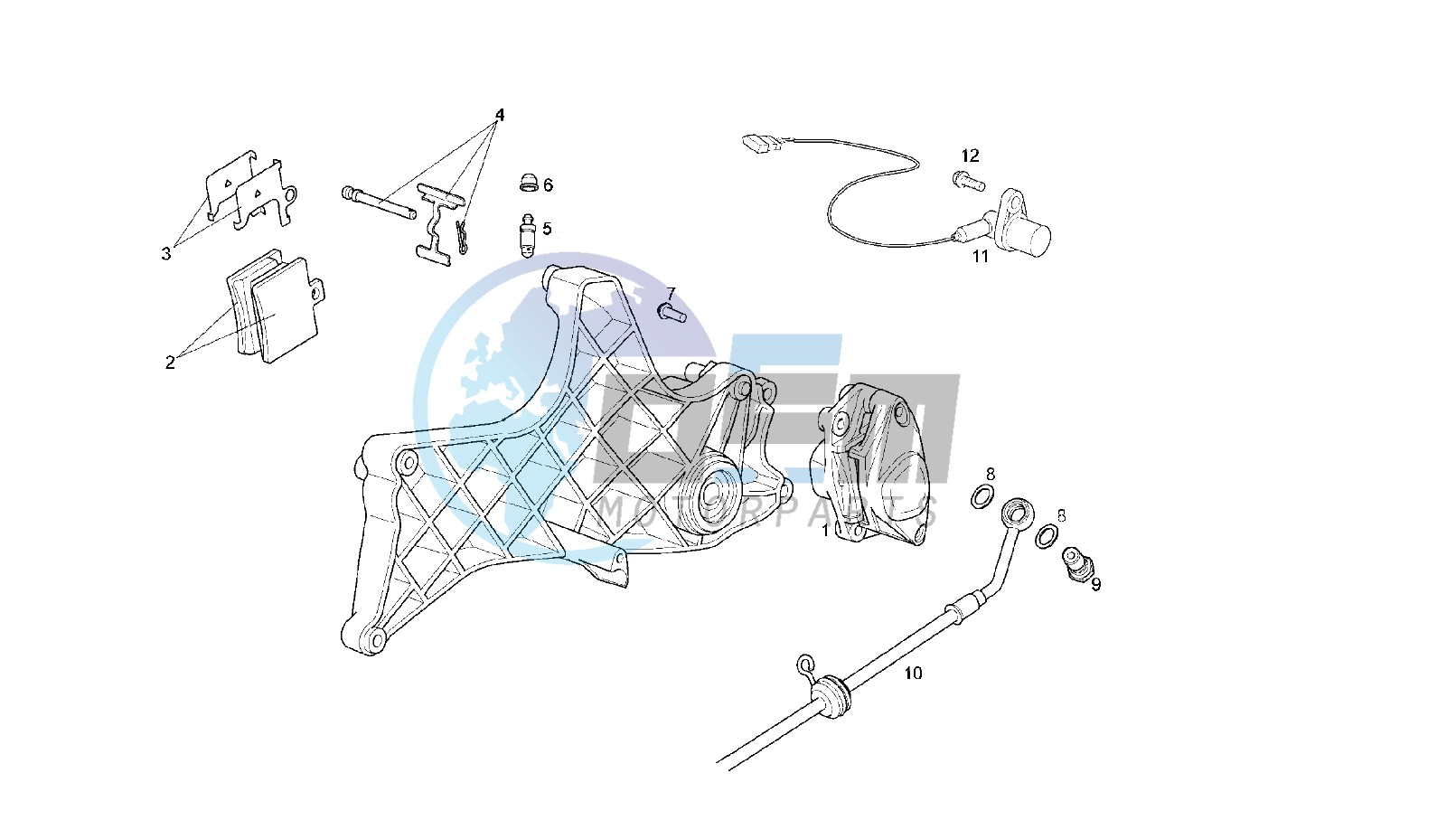 REAR BRAKE CALIPER