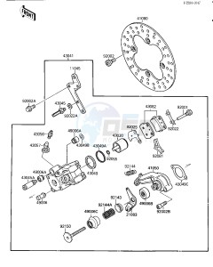 KSF 250 A [MOJAVE 250] (A1-A2) [MOJAVE 250] drawing REAR BRAKE -- KSF250-A2- -