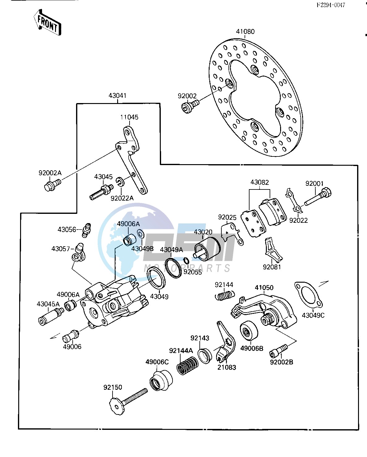 REAR BRAKE -- KSF250-A2- -