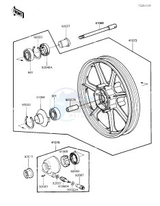 VN 700 A [LTD] (A1) [LTD] drawing FRONT WHEEL_HUB