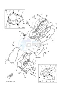 YZF-R125 YZF-R125A R125 (BR62 BR62 BR62 BR62) drawing CRANKCASE COVER 1