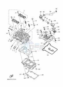 YZF250-A (B6P2) drawing CYLINDER HEAD