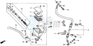 VT750C3 drawing FR. BRAKE MASTER CYLINDER