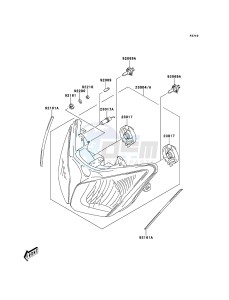 KLV1000 LV1000-A2H GB XX (EU ME A(FRICA) drawing Headlight(s)