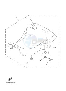 YFM450FWA YFM450DF GRIZZLY 450 IRS (1CUR) drawing SEAT