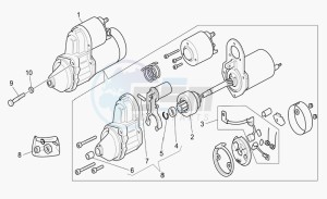 Breva 750 IE IE drawing Starter motor