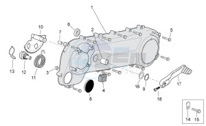 Scarabeo 50 2t drawing Transmission cover