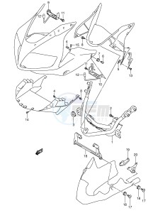 SV1000 (E2) drawing COWLING INSTALLATION PARTS (SV1000S S1 S2)