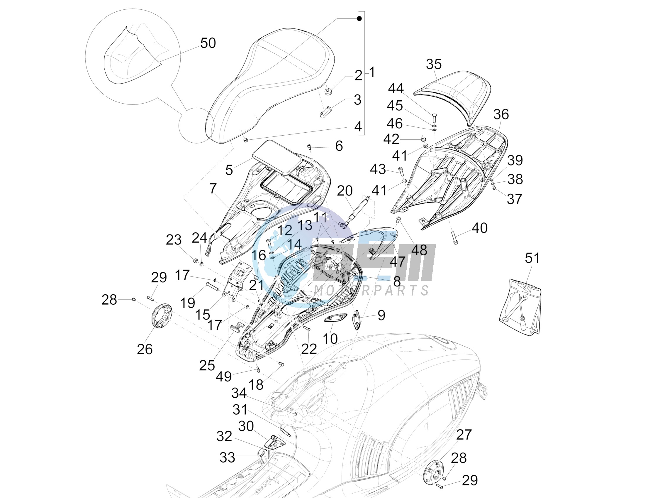 Saddle/seats