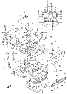 VL800 (E2) VOLUSIA drawing FRONT CYLINDER HEAD