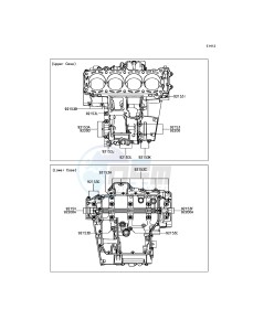 ZZR1400 ABS ZX1400JGF GB XX (EU ME A(FRICA) drawing Crankcase Bolt Pattern