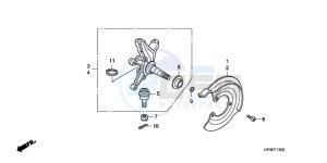 TRX420TMA Europe Direct - (ED / 2WD) drawing FRONT KNUCKLE (2WD)