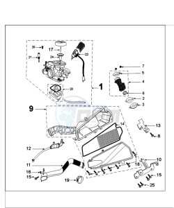 FIGHT 4 50 A4T TPS drawing CARBURETTOR