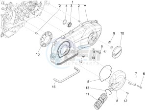 S 125 4T 3V IE NOABS E3 (APAC) drawing Crankcase cover - Crankcase cooling