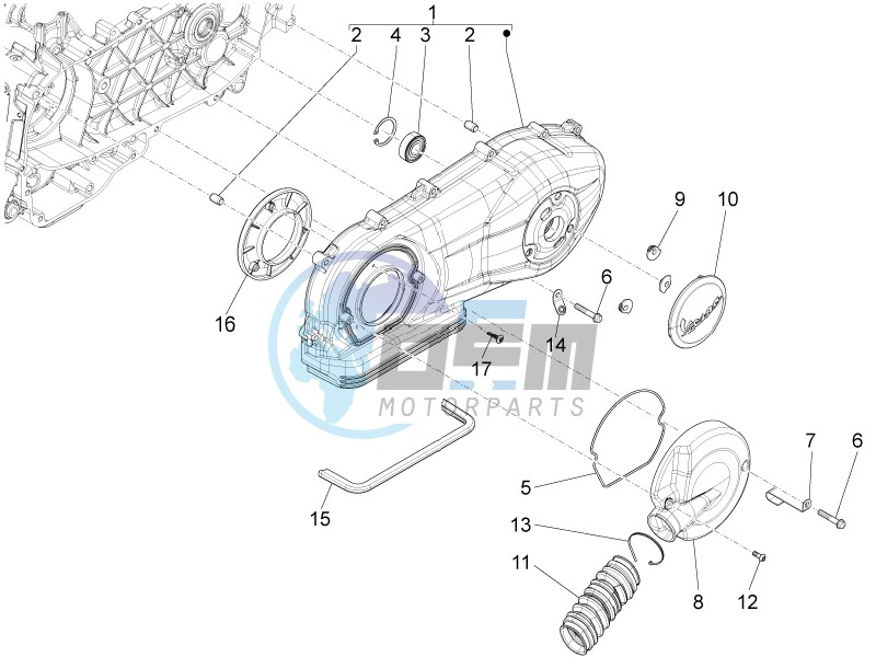 Crankcase cover - Crankcase cooling