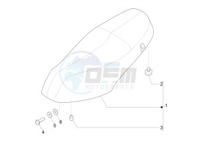 ZIP 50 4T 25 KMH NOABS E4 25kmh (EMEA) drawing Saddle/seats