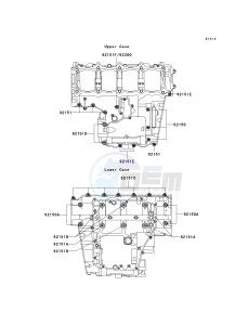 ZX 1200 A [NINJA ZX-12R] (A2) [NINJA ZX-12R] drawing CRANKCASE BOLT PATTERN