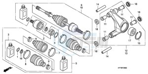 TRX420FPA9 Australia - (U) drawing REAR KNUCKLE/REAR DRIVESH AFT