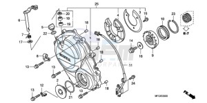 CB600FAA Europe Direct - (ED / ABS) drawing RIGHT CRANKCASE COVER