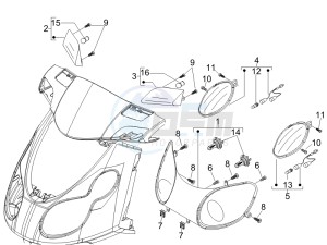 Carnaby 250 4t ie e3 drawing Head lamp - Turn signal lamps