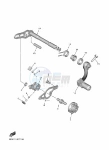 YZ450F (BR96) drawing SHIFT SHAFT