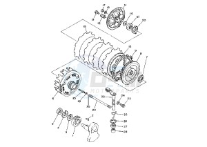 XV VIRAGO 125 drawing CLUTCH