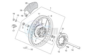 V7 Racer 750 drawing Rear wheel