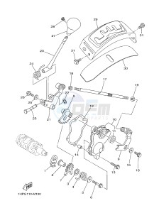 YFM550FWAD YFM5FGPAD GRIZZLY 550 EPS (1HSJ) drawing SHIFT SHAFT