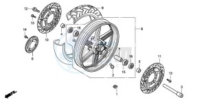 CBF1000A drawing FRONT WHEEL