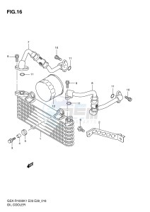 GSX-R1000 (E3-E28) drawing OIL COOLER