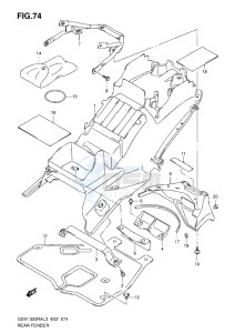 GSX1300R drawing REAR FENDER L3