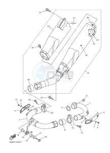 YZ250F (1SM1 1SM2 1SM3 1SM4) drawing EXHAUST