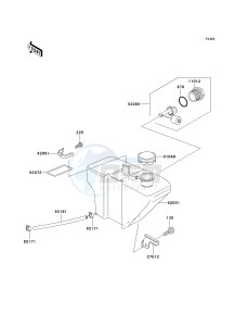 KH 125 M [2000] (M5-M9) drawing OIL TANK