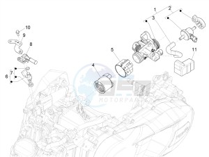 MEDLEY 125 4T IE ABS E4 2020 (APAC) drawing Throttle body - Injector - Induction joint