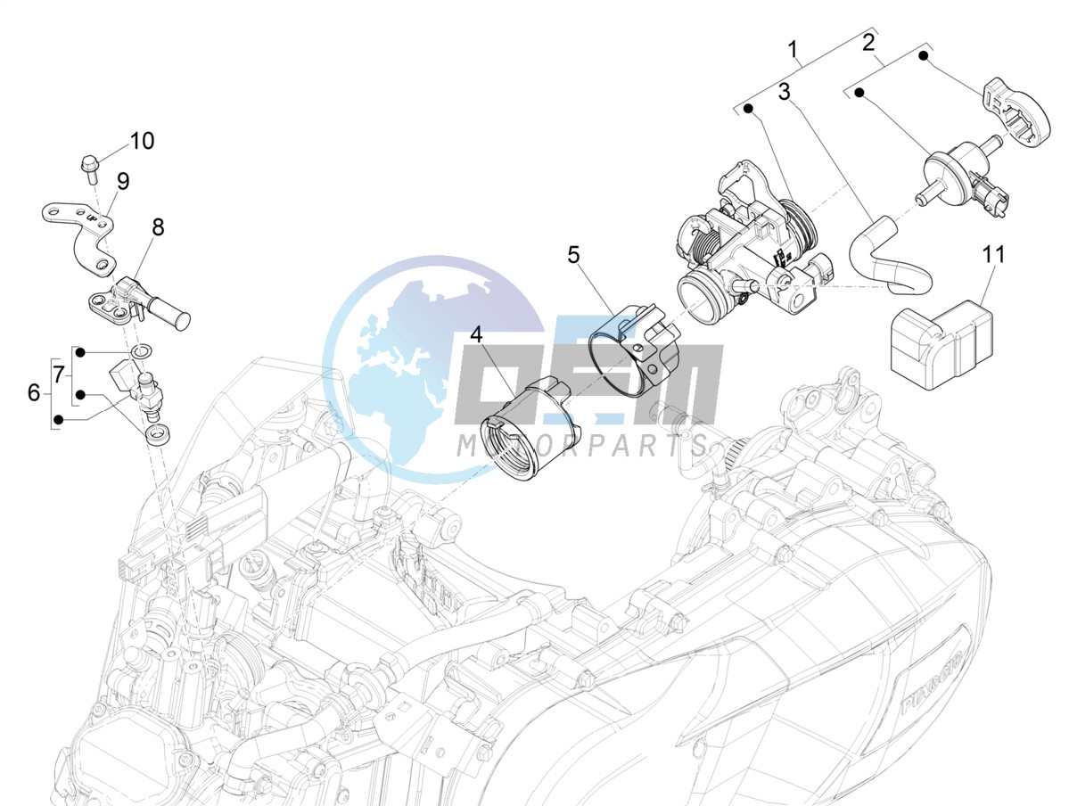 Throttle body - Injector - Induction joint