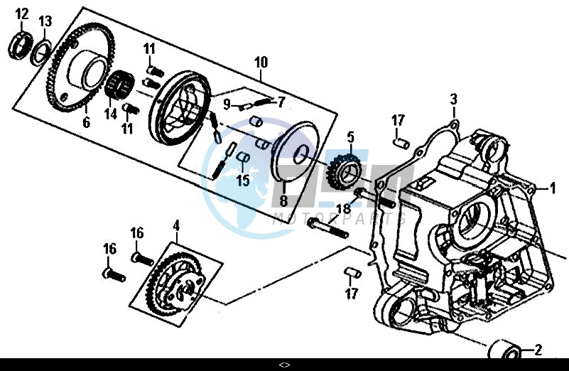 R CRANK CASE-OIL PUMP ASSY