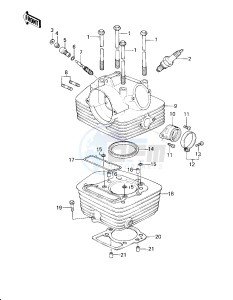 KZ 200 A (A1-A2) drawing CYLINDER HEAD_CYLINDER