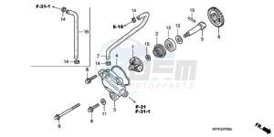 CBR125RWA France - (F / CMF WH) drawing WATER PUMP