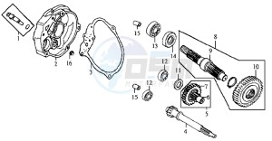 JET EURO X 50 25 KMH E2 drawing CRANKCASE - DRIVE SHAFT - CRANKCASE