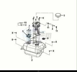 SYMPHONY 50 (XF05W1-IT) (E5) (M1) drawing FUEL TANK