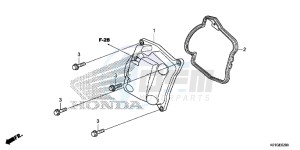 SH125ASG SH125D UK - (E) drawing CYLINDER HEAD COVER