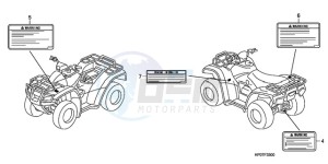 TRX500FPEA U / EC PS drawing CAUTION LABEL