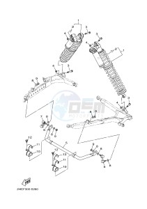 YXZ1000ES YXZ10YMSH YXZ1000R EPS SPECIAL EDITION (2HCF) drawing REAR SUSPENSION