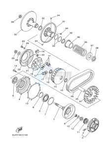 YFM350A YFM35GTXG GRIZZLY 350 2WD (B147) drawing CLUTCH