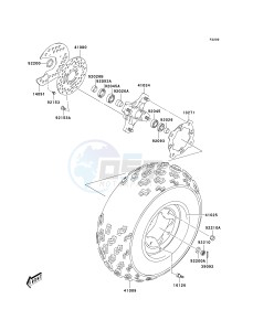 KSF 400 A [FX400] (A6F) A6F drawing FRONT HUB