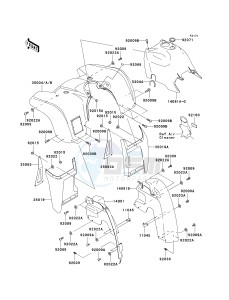 KVF 360 B [PRAIRIE 360] (B6F-B9F) B8F drawing FRONT FENDER-- S- -