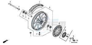 VT1300CXAB drawing FRONT WHEEL