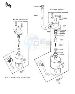 KZ 1300 A (A4) drawing FUEL SOLENOID VALVE