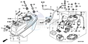 ST1300AC Pan Europoean -ST1300 CH drawing FUEL PUMP