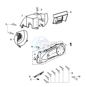 VIVA SL3 drawing CRANKCASE COVER